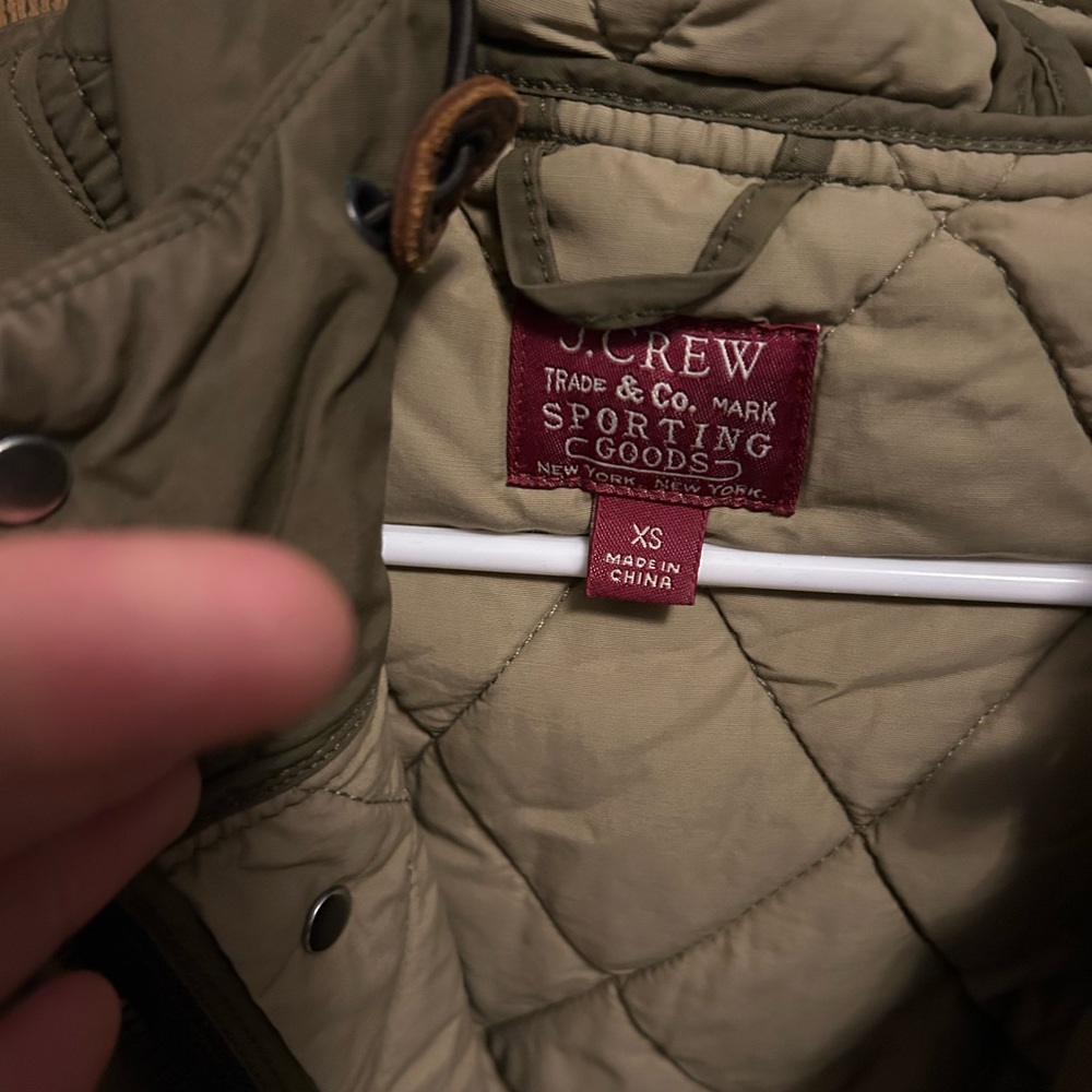 J Crew Olive Quilted Jacket - Picture 2 of 6